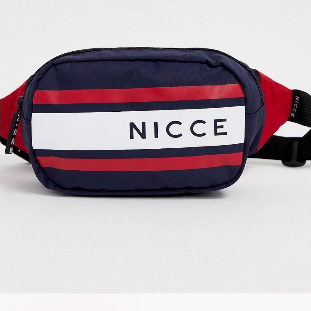 Nicce Fanny Pack With Stripe Logo NEW NWT